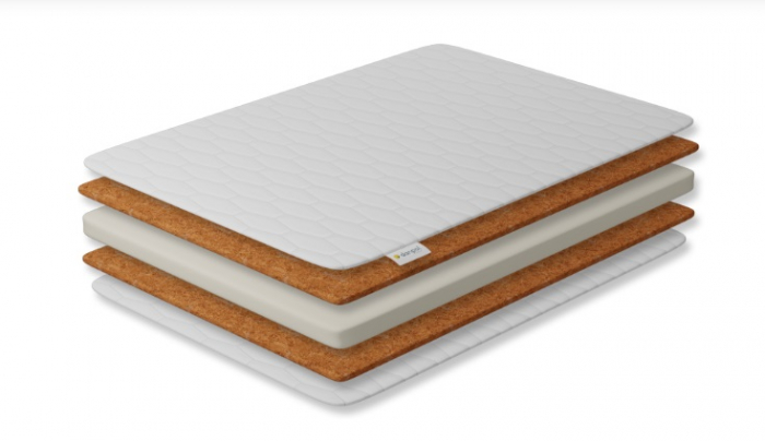 Patut mic, co-sleeping din lemn, Classic Alb cu Saltea Cocos Spuma Cocos 90 x 40 x 7 cm [20]