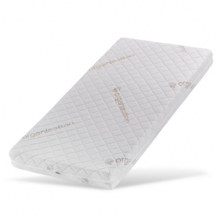 Camera copilului - Saltea pentru bebe, Cocos 6 cm Latex 3 cm cu husa detasabila, Bumbac Organic si lana, 140x70x9 cm