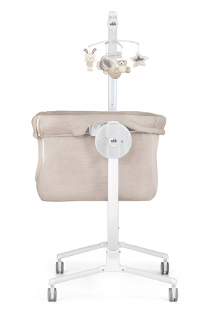 Patut cu leganare, Cullami, co-sleeper 2 in 1, Cu laterala culisanta, Cu setare unghiulara, Cu roti, Reglabil in 8 pozitii pe inaltime, mélange beige [5]