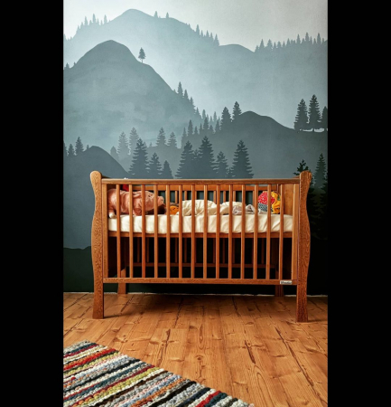 Patut din lemn pentru bebe, inaltime saltea reglabila, Noble Vintage 120x60 cm [15]