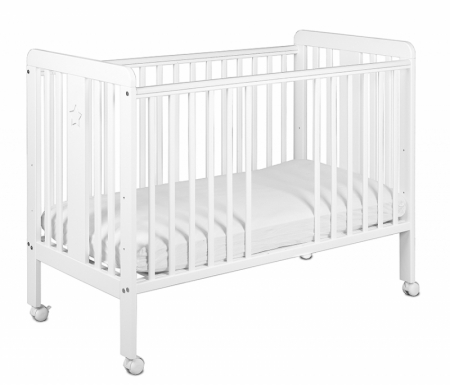 Patut din lemn pentru bebe, inaltime saltea reglabila, Star Baby Alb 120x60 cm [19]