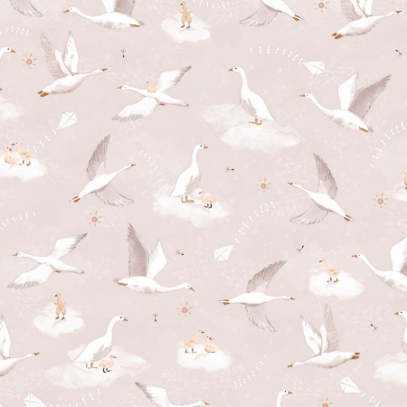 Pilota pentru copii Nature Bamboo by Amy din bambus si umplutura hipoalergenică BabySoft, Gasca Bej, 70x65cm [2]