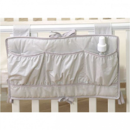 Accesorii patut - Organizator pentru patut Midi Pinguin 60x35 cm alb, gri