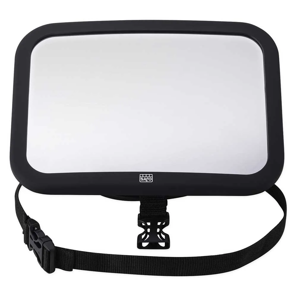 Accesorii carucioare - Oglinda retrovizoare auto supraveghere bebe, fixare tetiera, suport anti-alunecare, rotire 360 grade