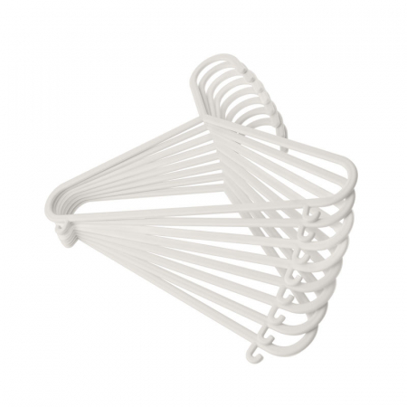 Set 8 umerase pentru haine bebe, Alb, Maltex Baby [2]