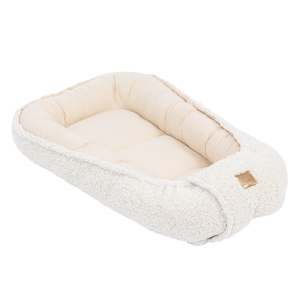 Perne, pilote si babynest - Babynest pentru bebeluși MeowBaby® Bearly Cream – spațiu sigur pentru somn și joacă