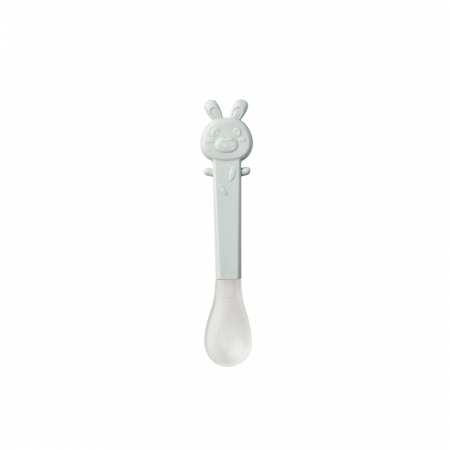 Tacâmuri - Prima lingurita de hranire cu varf din silicon moale, Soft-Ended, Grey