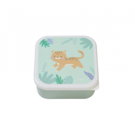 Caserola pentru pranz, set 3 bucati, marimi diferite,  “Jungle Cheetahs” Mint [2]