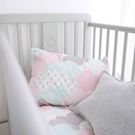Patut din lemn pentru bebe, inaltime saltea reglabila, Star Baby Gri 120x60 cm [3]