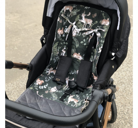 Insert Husa Bumbac Respirabila Carucior sport cu 2 fete, Animals Garden [2]