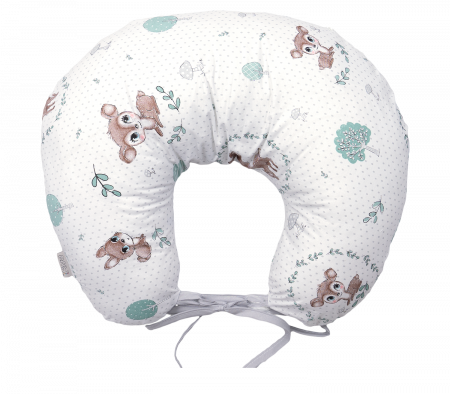 Perne pentru alaptare - Perna pentru gravide si alaptare, husa detasabila din bumbac 100% si umplutura antialergică BabySoft®, Caprioara mica, Amy