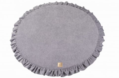 Set Dream Corner – Baldachin Pure Gri & Saltea Rotundă din Catifea Gri [1]