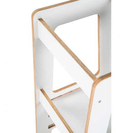 Turn de invatare ajustabil, Learning Tower, Ajutor de bucatarie MeowBaby® Scandi, Alb [6]