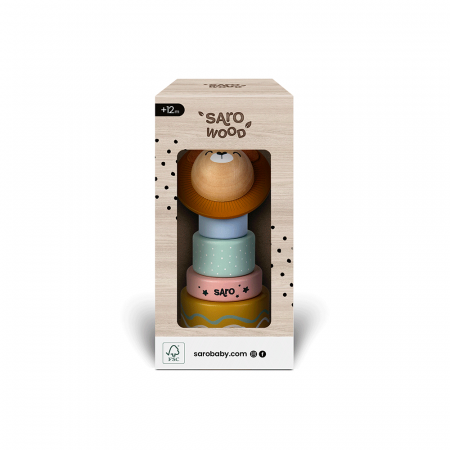 Jucarie din lemn FSC pentru stivuire, Saro Baby [3]