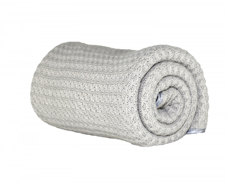 Oktató játékok - Paturica pentru copii Tricotata din Bumbac, Puzzle Gri, 110x72 cm, Amy