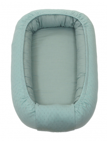 Suport de dormit Babynest, Reversibil, 70x45 cm, Bumbac Tricot Verde [7]