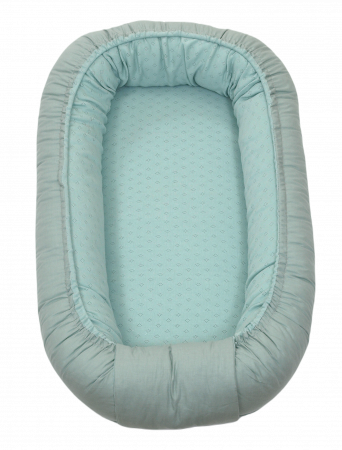 Suport de dormit Babynest, Reversibil, 70x45 cm, Bumbac Tricot Verde [4]
