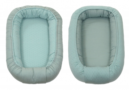 Suport de dormit Babynest, Reversibil, 70x45 cm, Bumbac Tricot Verde [1]
