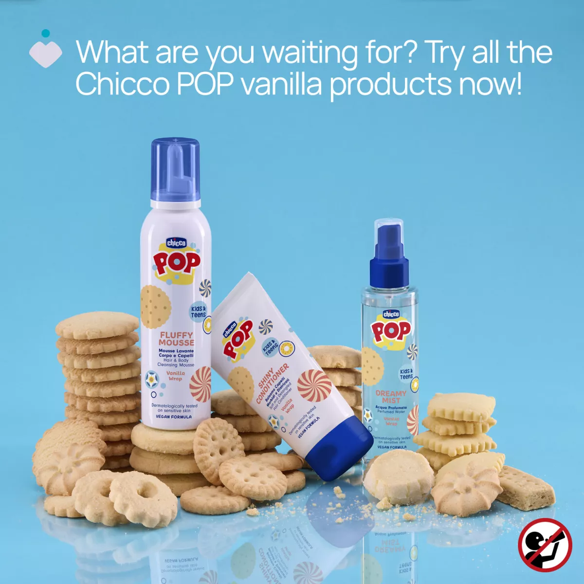 Apa parfumata Chicco POP DreamyMist cu aroma de prajitura cu vanilie,  formula vegana, pentru copii si adolescenti 150 ml [2]