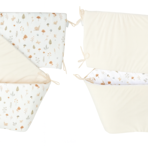 Aparatoare patut - Aparatoare laterala patut, 2 fete, Comori din natura, velvet bej, 180 x 35 cm