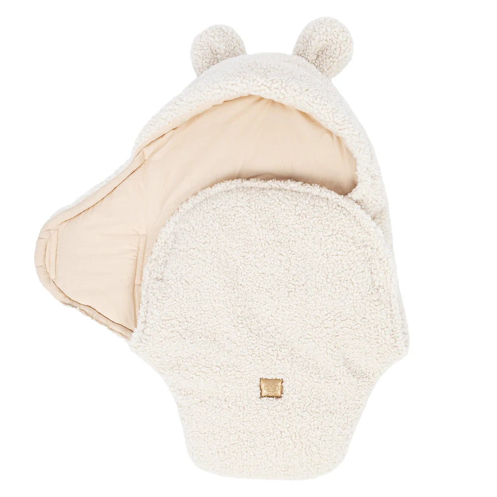 Baby Wrap with Bear Ears - Bearly Cream – confort și siguranță din primele clipe [3]