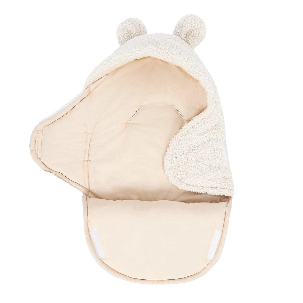 Baby Wrap with Bear Ears - Bearly Cream – confort și siguranță din primele clipe [4]