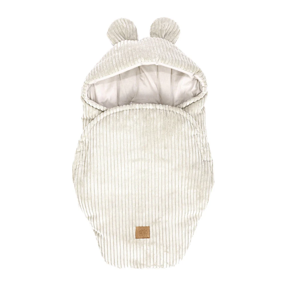 Pilote - Baby Wrap with Bear Ears - Aesthetic Vanilla – confort și siguranță din primele clipe