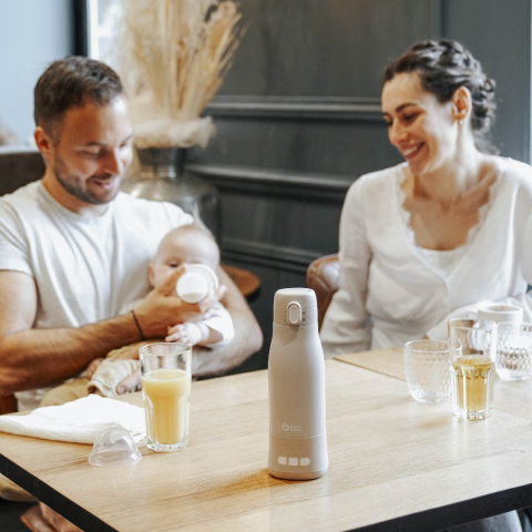 Babymoov - Moov & Feed Incalzitor de biberoane portabil si reincarcabil, Mineral Beige [11]