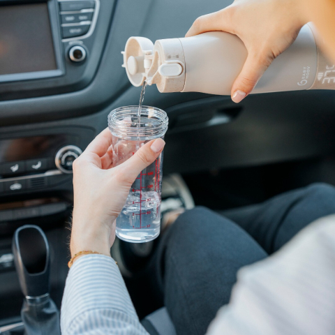 Babymoov - Moov & Feed Incalzitor de biberoane portabil si reincarcabil, Mineral Beige [10]