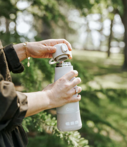 Babymoov - Moov & Feed Incalzitor de biberoane portabil si reincarcabil, Sage Green [11]