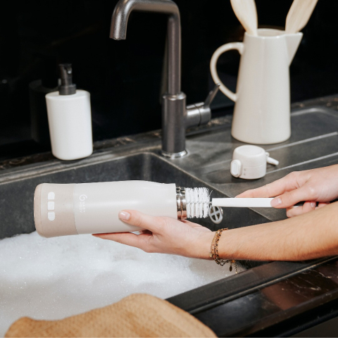 Babymoov - Moov & Feed Incalzitor de biberoane portabil si reincarcabil, Sage Green [12]