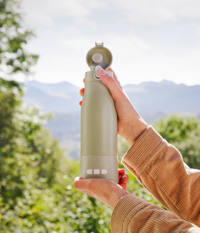 Babymoov - Moov & Feed Incalzitor de biberoane portabil si reincarcabil, Sage Green [4]