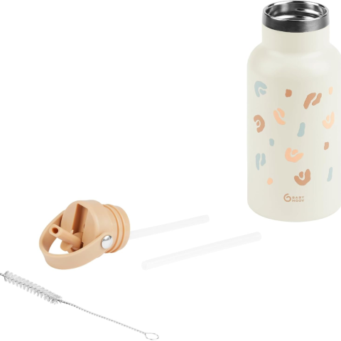 Babymoov - Sticla termoizolanta din inox Little Explorer Animal Print Ivory [3]