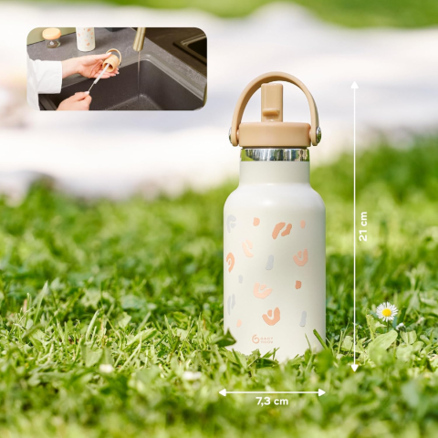 Babymoov - Sticla termoizolanta din inox Little Explorer Animal Print Ivory [5]