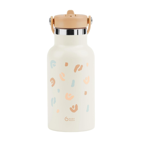 Căni - Babymoov - Sticla termoizolanta din inox Little Explorer Animal Print Ivory