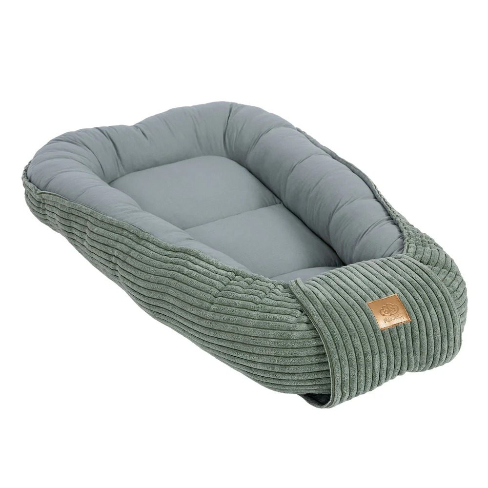 Perne, pilote si babynest - Babynest pentru bebeluși MeowBaby® Aesthetic Color Olive Green – spațiu sigur pentru somn și joacă