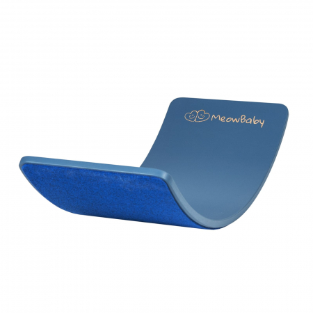 Balance board - Balance board - Placa de echilibru din lemn blue pentru copii cu fetru presat blue, MeowBaby®