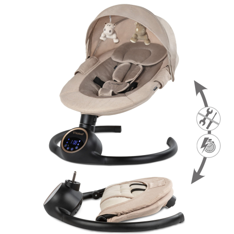 Balansoar leagan electric 2 în 1, Bluetooth,  REVE Bej/Auriu [8]