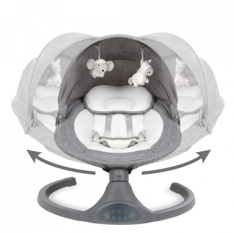 Balansoar leagan electric 2 în 1, Bluetooth, plasa insecte,  LUXI Dark Melange [2]
