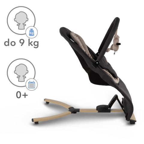 Balansoar pentru bebeluși Kidwell RUBI Gold/Negru – confort, siguranță și relaxare din primele zile [8]