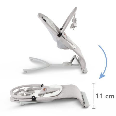 Balansoar pentru bebeluși Kidwell RUBI Gri/Alb – confort, siguranță și relaxare din primele zile [10]