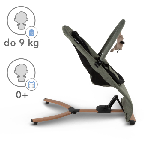 Balansoar pentru bebeluși Kidwell RUBI Verde/Negru – confort, siguranță și relaxare din primele zile [10]