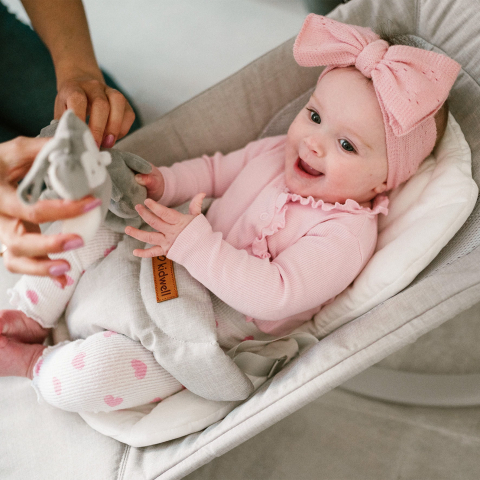 Balansoar pentru bebeluși Kidwell RUBI Gri/Alb – confort, siguranță și relaxare din primele zile [12]