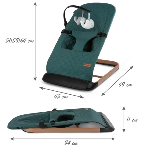 Balansoar pentru copii Kidwell Laro Full - Green/Wooden [8]