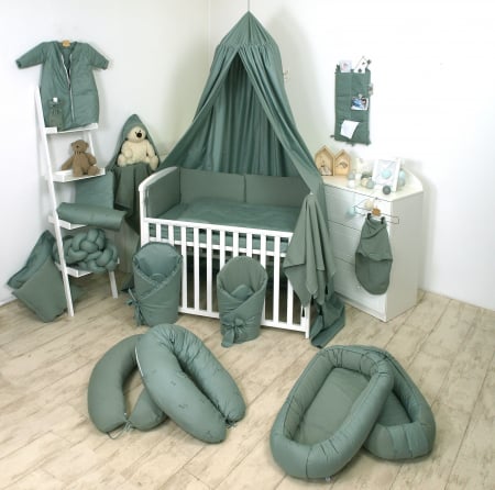 Baldachin suspendat multifunctional, Bumbac, 320x250 cm, Pure Verde Salvia [3]