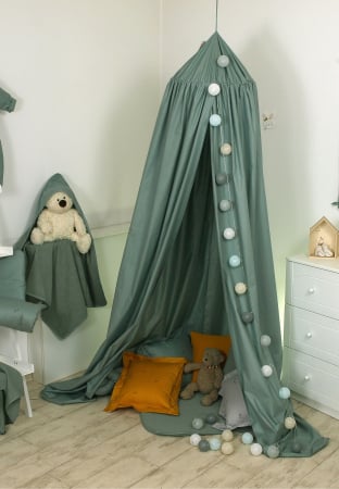 Baldachin suspendat multifunctional, Bumbac, 320x250 cm, Pure Verde Salvia [1]