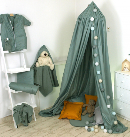 Baldachine - Baldachin suspendat multifunctional, Bumbac, 320x250 cm, Pure Verde Salvia