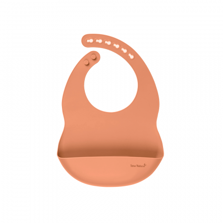 Bebe la masa - Bavetă din silicon cu buzunar, ajustabila, "Nordic" - Copper