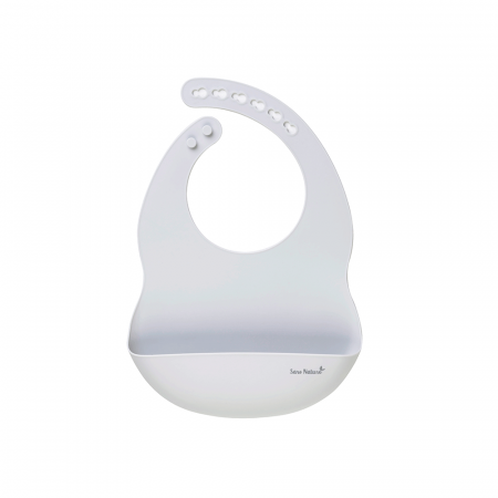 Bavete - Bavetă din silicon cu buzunar, ajustabila, "Nordic" - Grey