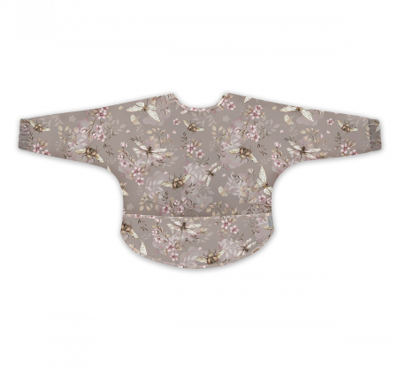 Jucarii educative - Babysteps by Urban Haul-Bavetica Impermeabila cu maneci si buzunar, reglabila, Cherry Dark